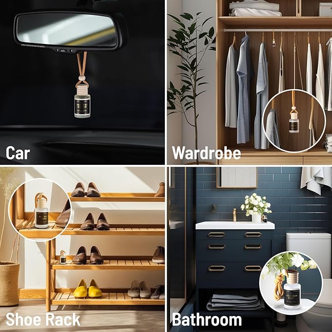 Inspired by Popular Squash Scent - Long Lasting Car Freshener - Lasts up to 60 days - Japanese Squash (Light Citrus Refreshing Scent) - A+ Scents Car Hanging Diffuser