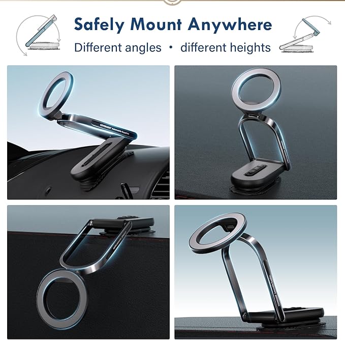 Coverado for Magsafe Car Mount, Magnetic Car Phone Holder, 360° Rotation Strong Magnet Car Phone Mount Dash Cell Phone Holders for Your Car, Car Accessories for iPhone 17/16/15/14/13/12