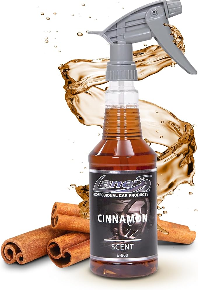 Lane's Premium Car Air Fresheners - Cinnamon Scent Water Based - 16oz Eliminate Bad Odors of Pet & Food From Car Interior Leather, Carpet, Upholstery Great For Cars, Trucks, SUVs, RVs & More