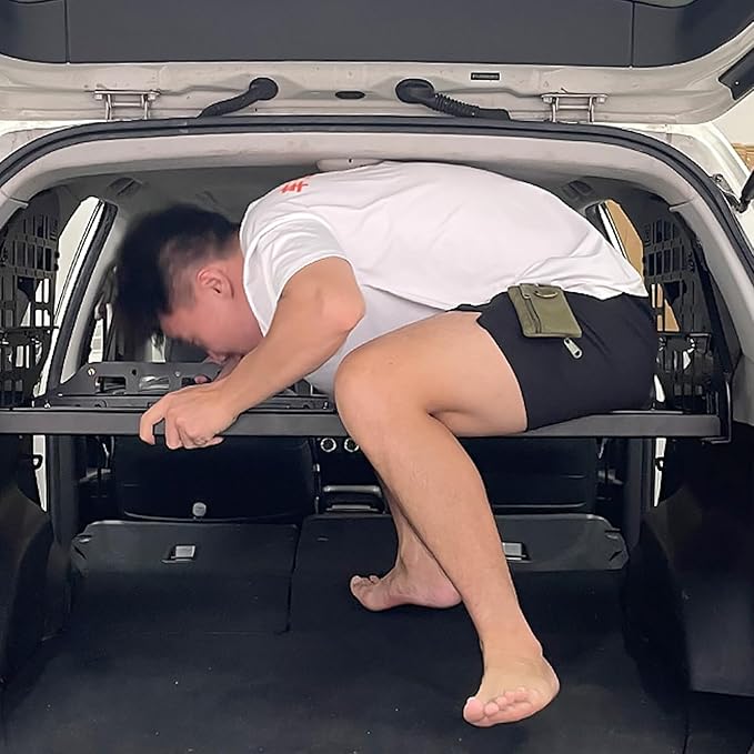 HIGH FLYING for Subaru Forester 14-18 Car Accessories Modular Storage Molle Panels System Trunk Shelf Luggage Storage Carrier Trunk Organizer Aluminum (Trunk Shelf with Power Tailgate)