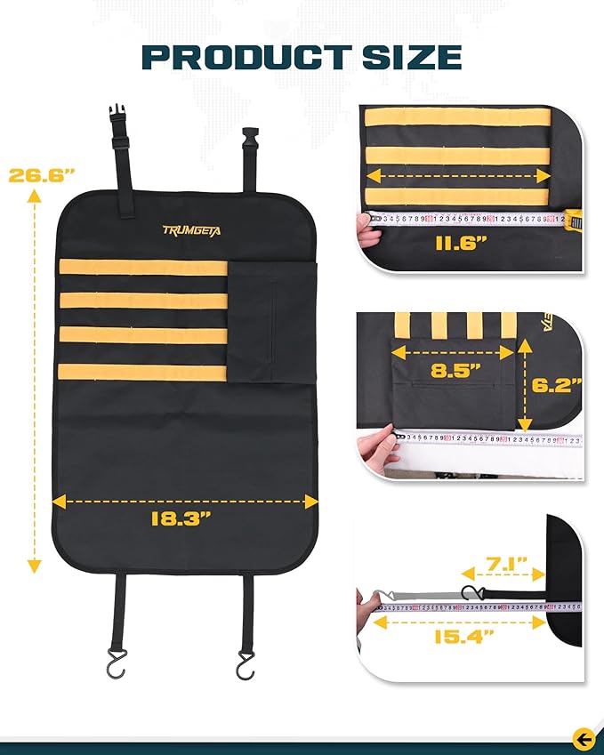 Seat Back Protector | Tactical MOLLE Panel Organizer | Universal Waterproof Back Cover for Compact SUVs/Trucks