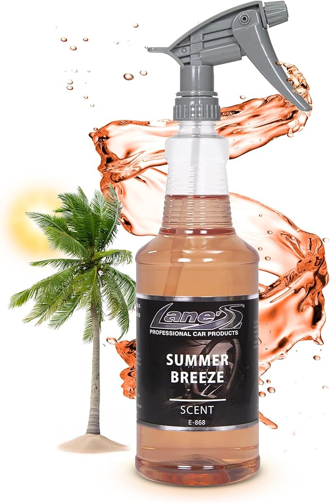 Lane's Premium Car Air Fresheners - Summer Breeze Scent Water Based - 16oz Eliminate Bad Odors of Pet & Food From Car Interior Leather, Carpet, Upholstery Great For Cars, Trucks, SUVs, RVs & More