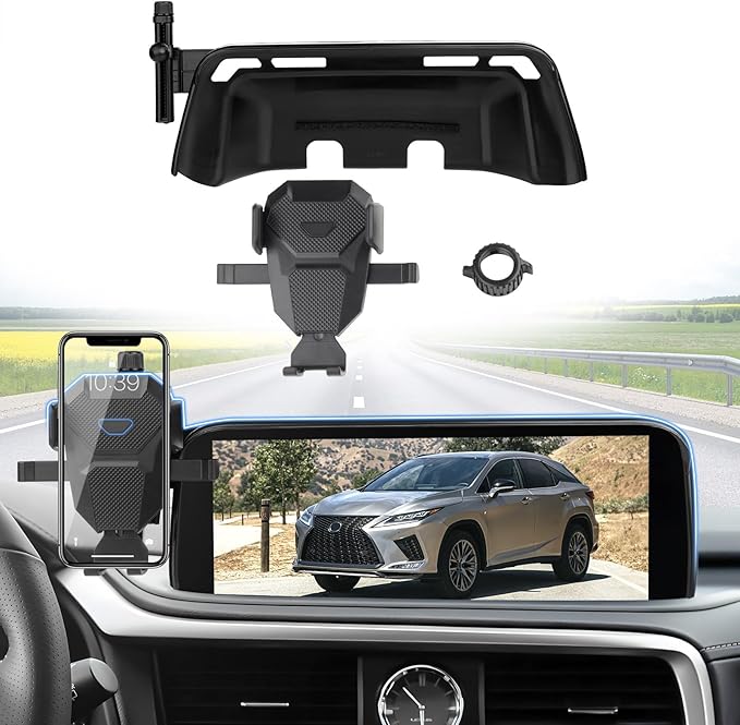 Car Phone Holder for 2020 2021 2022 Lexus RX Accessories,Adjustable GPS RX Phone Mount for 12.3-inch Screen,Hands-Free Ultra Stable Phone Stand for All Phones