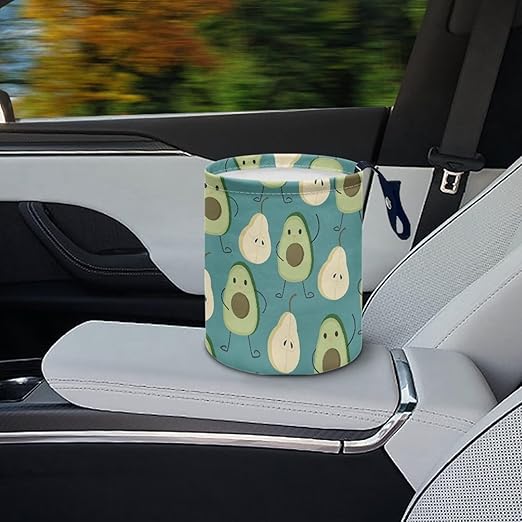 Trash Bag, Car Garbage Can Hanging Back Seat Organizer Trash Can Bin for Vehicle, Travelling, Camping - Cartiib Avocado
