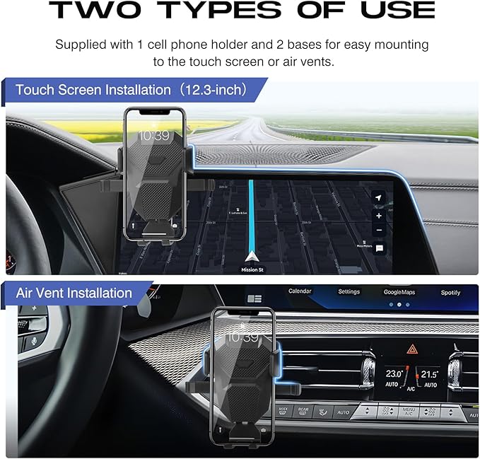 Car Phone Holder for BMW X5 2019-2023/X6 2020-2023/X7 2019-2022 Accessories,Adjustable Screen Phone Mount ONLY for 12.3 inch,Hands-Free Ultra Stable X5/X6/X7 Phone Stand