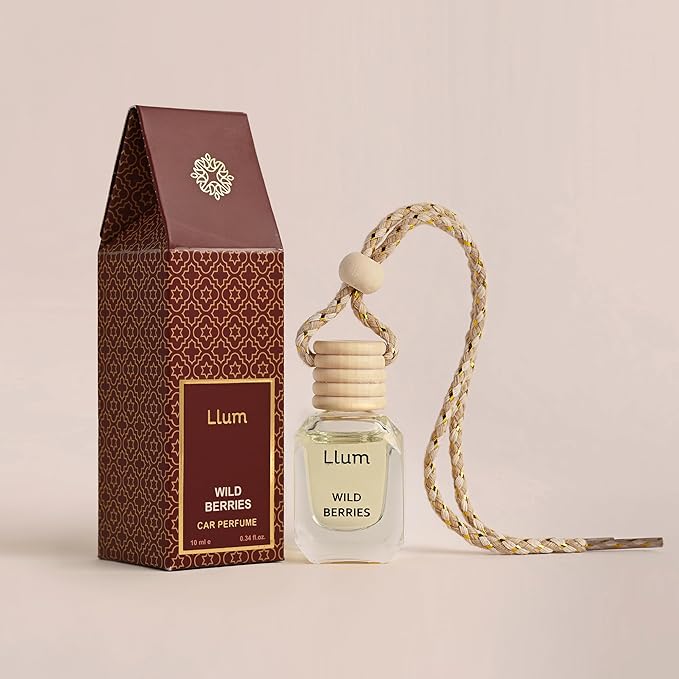 Wild Berries Hanging Air Freshener for Car, Home | with AC Vent Clip |10ml, 0.34 fl.oz|Luxury, Organic, Toxin-Free, Alcohol-Free Perfume |Interior Accessory for fresh Aroma|Long Lasting Fragrance