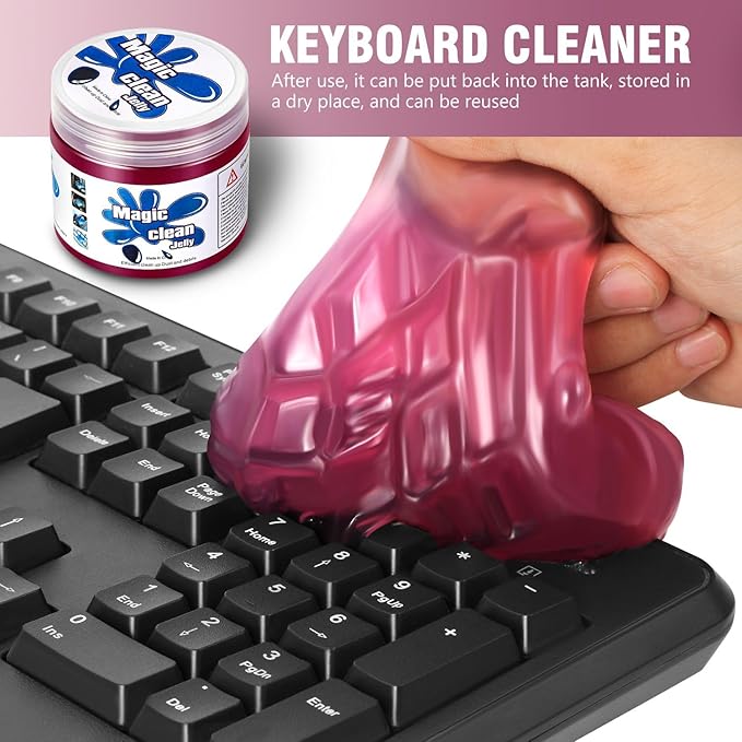 DNA Motoring 5 Pack Car Cleaning Gels Auto Detailing Tools Cleaning Putty Car Interior Cleaner, Car Jelly Cleaner, Keyboard Cleaner, Car Cleaning Supplies Car Gifts for Men Women, TOOLS-00150-N