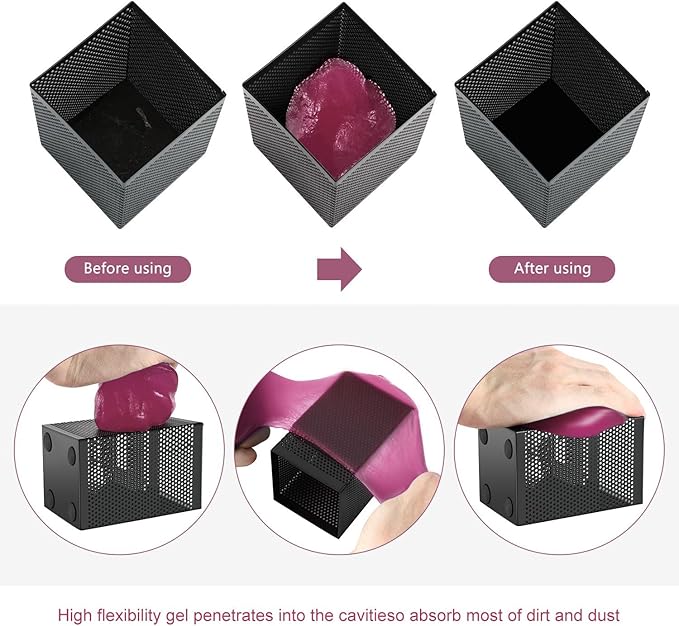 DNA Motoring 5 Pack Car Cleaning Gels Auto Detailing Tools Cleaning Putty Car Interior Cleaner, Car Jelly Cleaner, Keyboard Cleaner, Car Cleaning Supplies Car Gifts for Men Women, TOOLS-00150-N