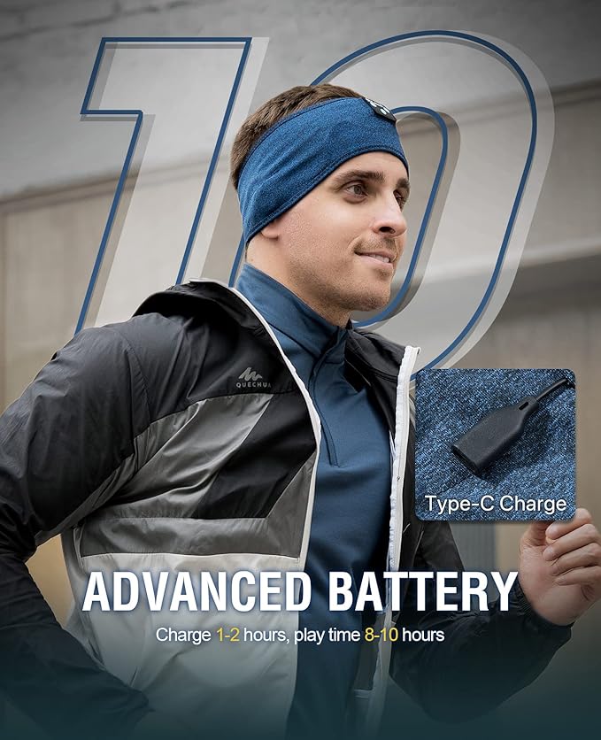 Perytong Sleep Headphones Wireless, Bluetooth Sports Headband Headphones with Ultra-Thin HD Stereo Speakers Perfect for Sleeping,Workout,Jogging,Yoga,Insomnia, Air Travel, Meditation (Deep Teal)