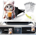 Cute Car Air Freshener Clips Cat Car Vent Clip Cat Cars Scents Cologne Air Conditioner Clip Auto Vent Interior Decoration Cars Accessories Cats Loves Gifts for Men Women