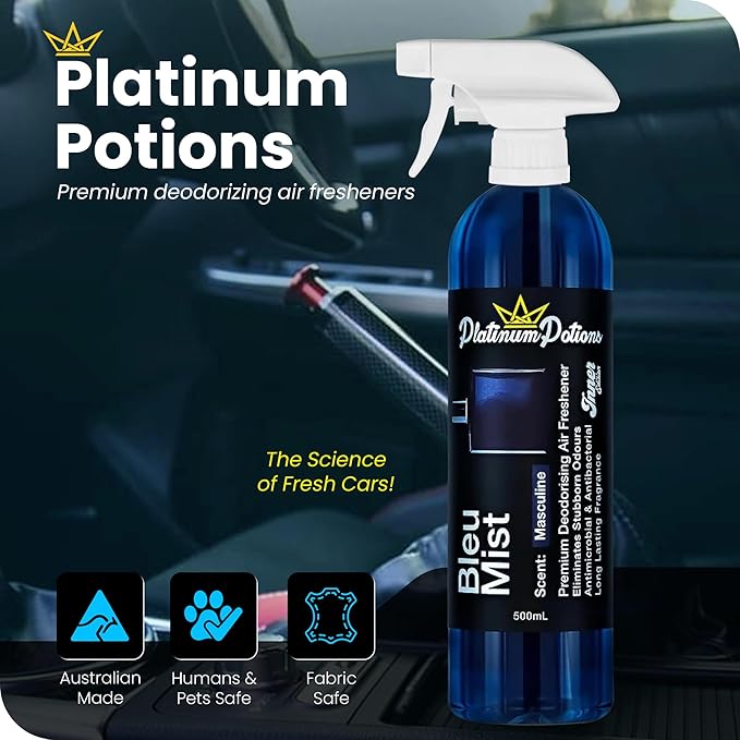 Water-Based Car Air Freshener Spray | Luxury Automotive Deodorizer | Mold-Resistant Formula | Eliminates Odors and Refreshes Vehicle Interior | 17 fl oz | Cake and Bake