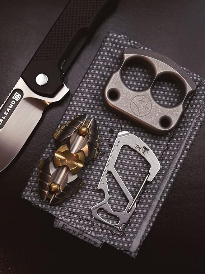 KeyUnity KS00 Carabiner Clip Multitool Stainless Steel 7 Tools in 1, Quick Release Clasp, Wrench, Cross Screwdriver, Slotted Screwdriver, Bottle Opener, Ruler, Key Holder (Silver)