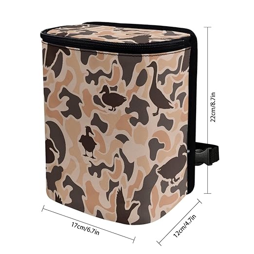 Duck Camouflage Car Trash Can Organizers Garbage Bag Hanging Garbage Can Leakproof Car Trash Can Multipurpose Bag Basket Automotive Accessories Decor Organizers Bag