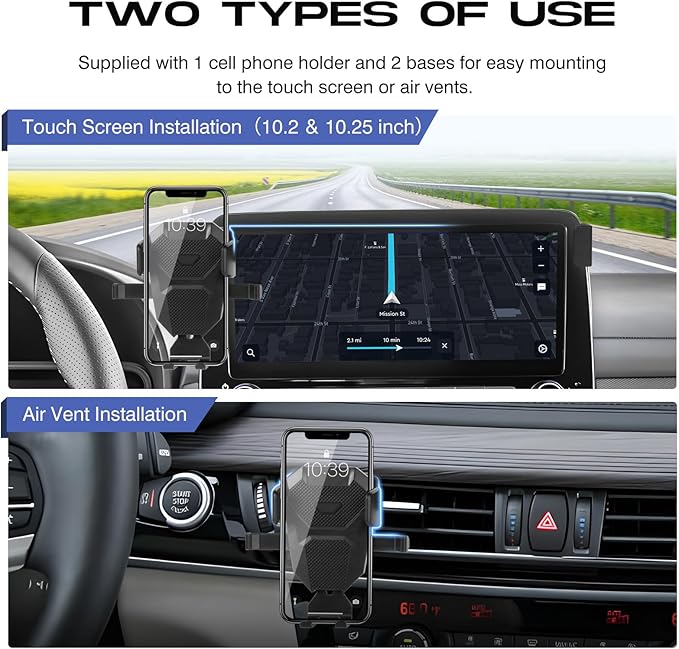 Car Phone Holder for BMW X1 X2 2019-2021/X5 2014-2018/X6 2015-2019 Accessories,Adjustable Phone Mount for 10.2-inch Screen,Hands-Free Ultra Stable Phone Stand for All Phones