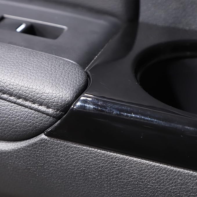 2PCS Car Rear Door Cup Holder Panel Frame Cover for Honda Pilot 2016-2022/ Passport 2019-2023, ABS Material Automotive 2nd Row Seat Cup Holder Cover Interior Accessories (Glossy Black)