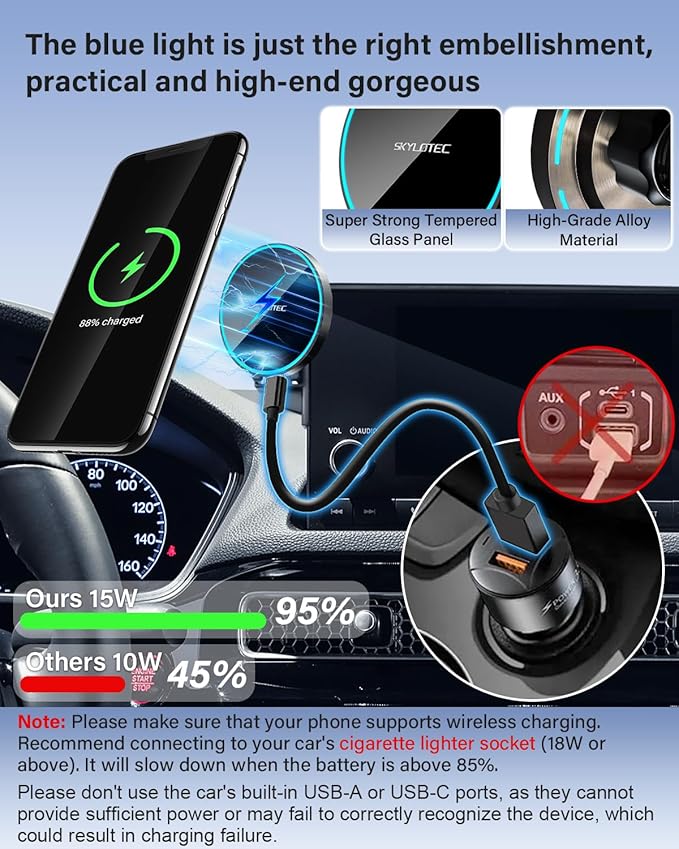 Phone Holder for Lexus RX350 RX350h RX450h+ RX500h TX350 TX500h TX550h+ 2023-2026 Accessories 14-Inch Screen, Magnetic Phone Mount for MagSafe, Magnets Fast Wireless Charger Holder(Not Fit 9.8-Inch)