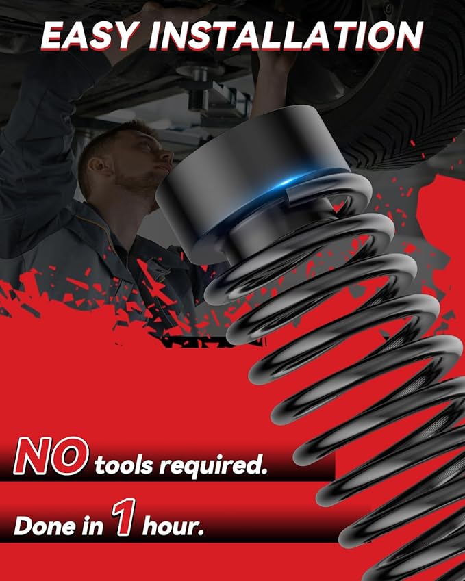 1.5" Rear Leveling Lift Kit Coil Spring Spacers for 2009-2024 Ram 1500 2WD 4WD, Rear Strut Spacers Suspension Leveling Kit