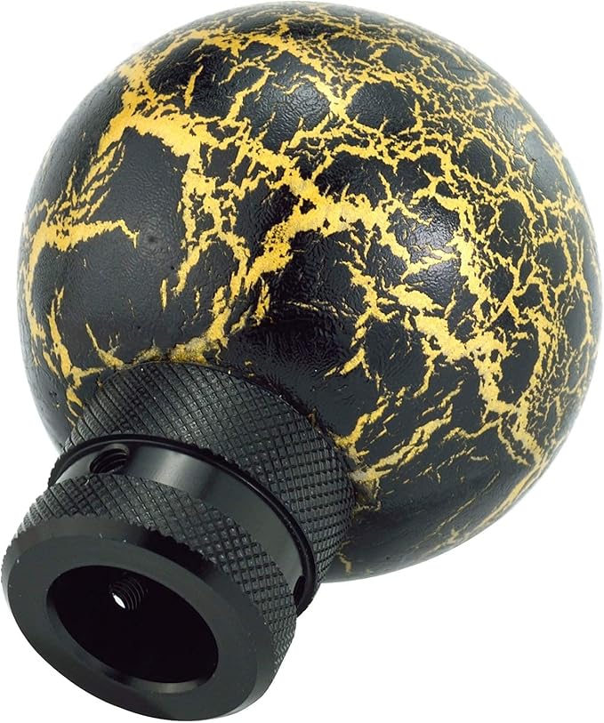 Lunsom Gear Shifter Knob, Resin Shift Ball Round Head Stick Handle Fit Most Automatic Manual Transmission Car (Black)
