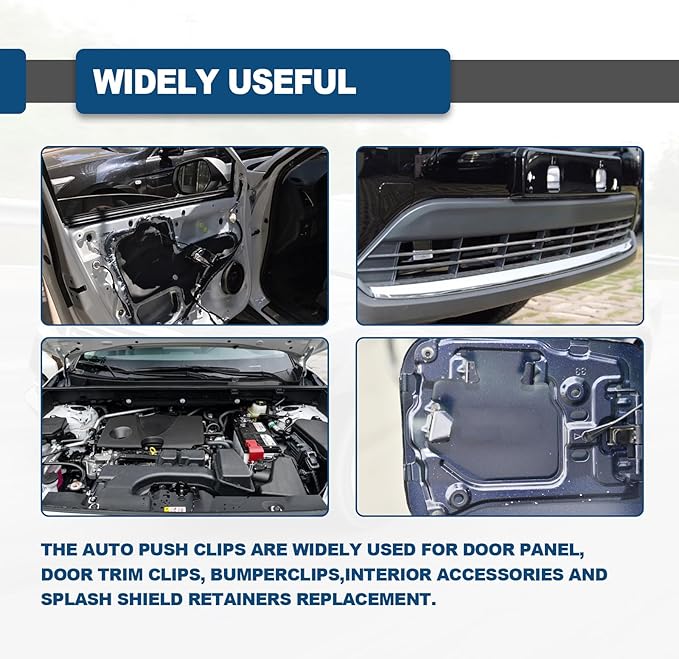 1101PCS Car Door Trim Panel Clips Kit, Car Retainer Clips Auto Push Pin Rivets Set - 32 Most Popular Sizes and 1 Pcs Fastener Remover Remover for GM Ford Mazda Chrysler Benz Subaru Toyota Honda