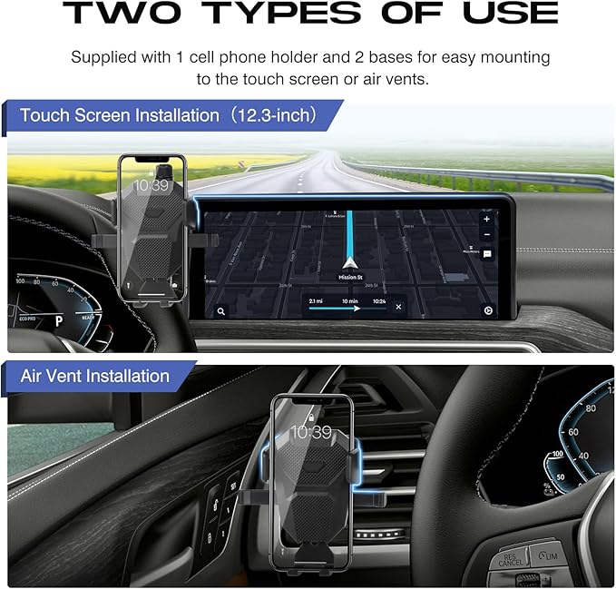 Car Phone Holder for 2022-2025 BMW X3/X4 Accessories,Adjustable GPS X3 Phone Mount ONLY for 12.3-inch Screen,Hands-Free Ultra Stable X4 Air Vent Phone Stand