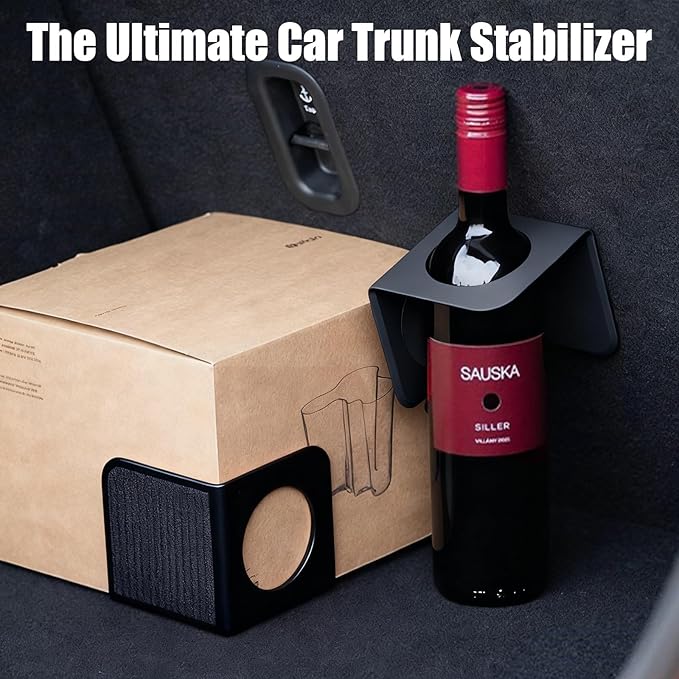 Trunk Organizer Blocks for Cars and SUVs, Anti-Slip Adjustable Cargo Dividers with Dual Grip Pads, Trunk Stabilizers for Carpeted and Plastic Trunks,Set of 2 Multi-Purpose Fixing Tool