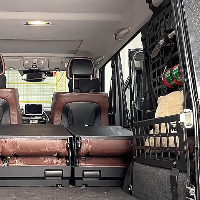 HIGH FLYING for Mercedes-benz G-Class G500 G55 2004-2018 Car Accessories Modular Storage Molle Panels System Trunk Shelf Luggage Storage Carrier Trunk Organizer Aluminum Alloy (Side Panels)