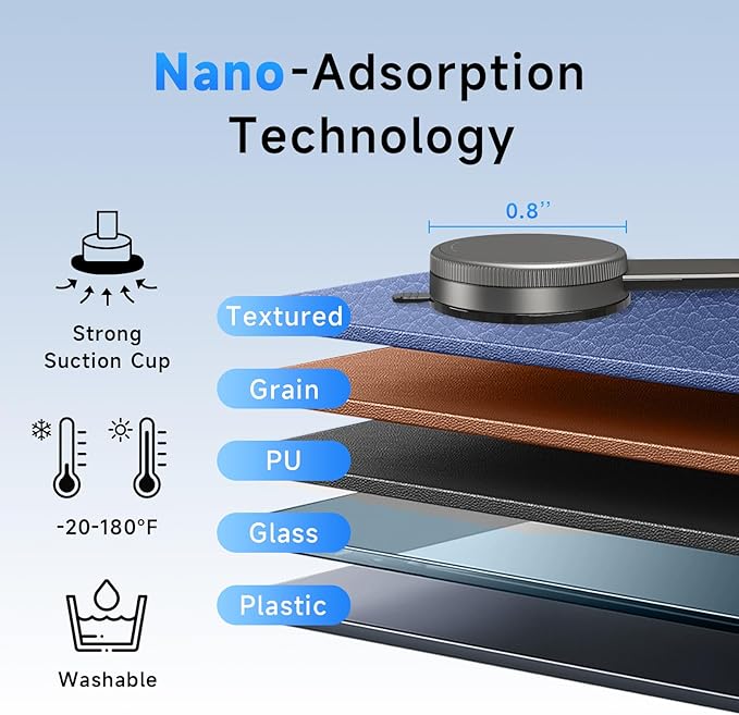 for MagSafe Car Mount Charger with 15W Fast Wireless Charging, Magnetic Car Phone Holder 【Windshield+Vent+Dash】 with Bendable Memory Alloy Arm, 108LB Suction Phone Mount for iPhone 17 Pro Max