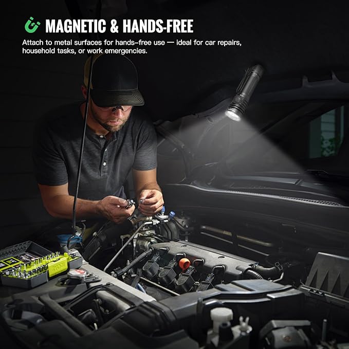 ThruNite TC20 V3 LED Rechargeable Flashlight, 4720 High Lumens Super Bright Powerful Handheld Light, USB-C Charging Tactical Flash Light with Battery, Water Resistant Torch for Camping, and Emergency