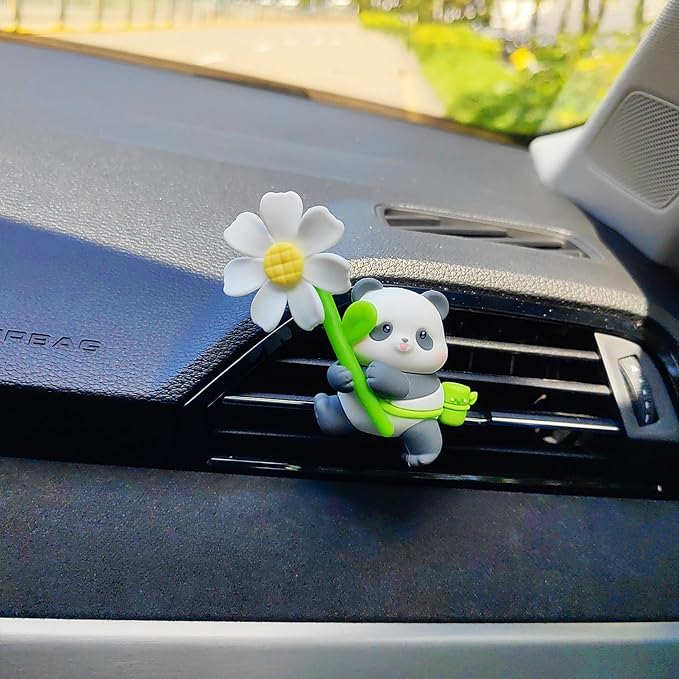 Cute Car Air Freshener for Women/Men, Pilot Car Vent Clips Creative Automotive Fragrance Air Diffuser, Outlet Flower Fan Automotive Decoration Interior Accessories