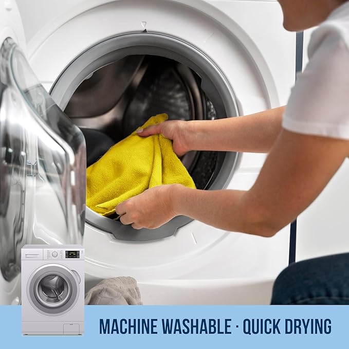 GREEN LIFESTYLE Chamois Cloth, Microfiber Cleaning Cloth 12 Pack, Borderless Towels Cleaning, Car Microfiber Towel, Drying Car Wash Towels (11.5" x 11.5", Multicolor)