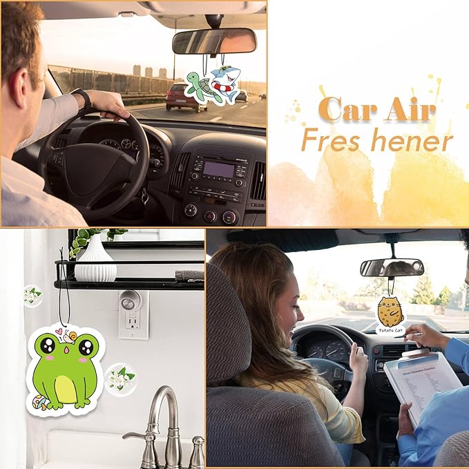 Potato Cat Car Air Fresheners Hanging Air Fresheners Scented Hanging Ornaments Refresh Airs Fragrant Pendant Potato Cat Car Accessories Interior Decor Home Cats Gifts for Men Women