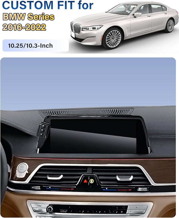 SKYLOTEC Car Phone Holder for BMW 7 Series 2016 2017 2018 2019 2020 2021 2022 Accessories 10.25/10.3-Inch Screen Fixed Clip, Automobile Cradles Phone Mount, Cell Phone Base Not Block Air Vent