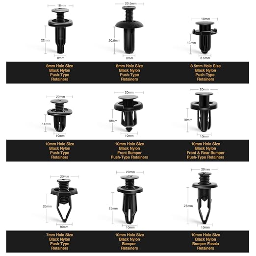 GOOACC 190 Pcs Car Retainer Clips & Fastener Remover - 18 Most Popular Sizes & Applications Auto Push Pin Rivets Set -Door Trim Panel Clips for Toyota, Honda, Nissan, Mazda - Bonus Fastener Remover