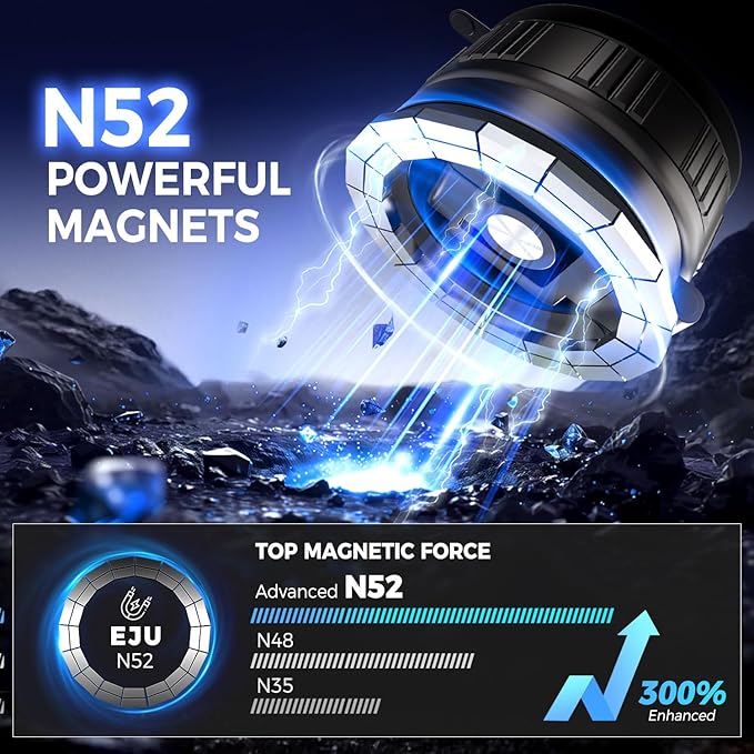 Reinforced Vacuum Magnetic Strong Suction Car Phone Holder,360 Adjustable Car Truck Mount for Magsafe iPhone 17 Pro Max 16 15 14 13 12 Air Plus,Magnet Cell Phone Ring Stand Tripod Automobile Cradles