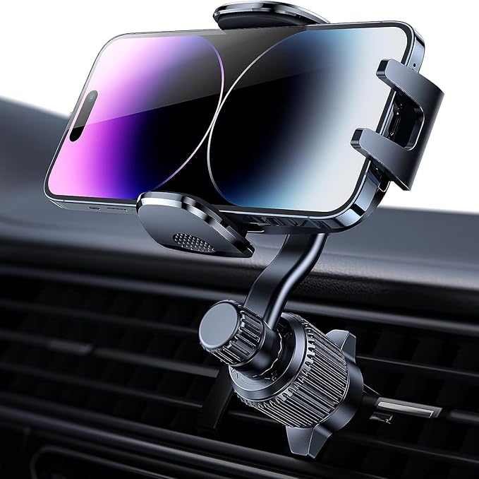 Car Vent Phone Mount, [Never Blocking Vent, Enjoy The Comfort of The A/C] Hands-Free Universal Extension Clip Air Phone Holder Car Fit for All Phones iPhone 17 16 15 14 13 12 Samsung More
