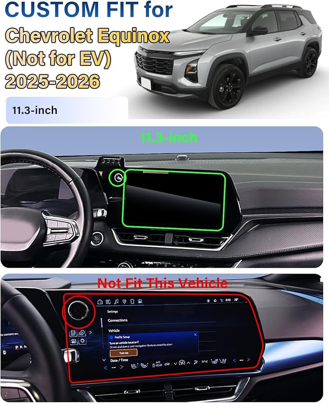 Car Phone Holder for Chevrolet Chevy Equinox 2025 2026 Accessories 11.3-inch Screen, Automobile Cradles Magnetic Phone Mount Compatible with MagSafe, Strong Magnets Cell Phone Base (Not for EV)
