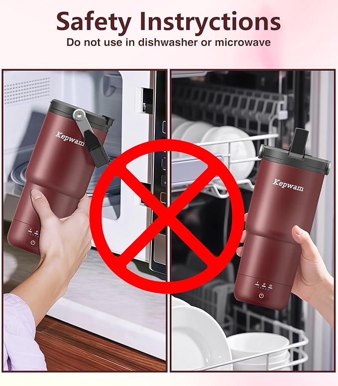 Self-Heating Travel Mug 20oz, Temperature-Controlled Coffee Warmer Mug, Smart Travel Mugs Keep Coffee Drinks Hot, Heated Cup Great for Driver Outdoor Fits Car Cup Holders