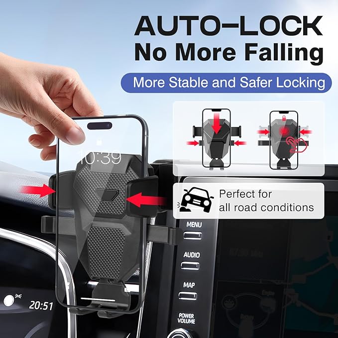 Car Phone Holder for Toyota Corolla 2019-2025/Corolla Cross 2022-2025 Accessories,Adjustable GPS Corolla Phone Mount ONLY for 8-inch Screen,Hands-Free Ultra Stable Phone Stand for All Phones