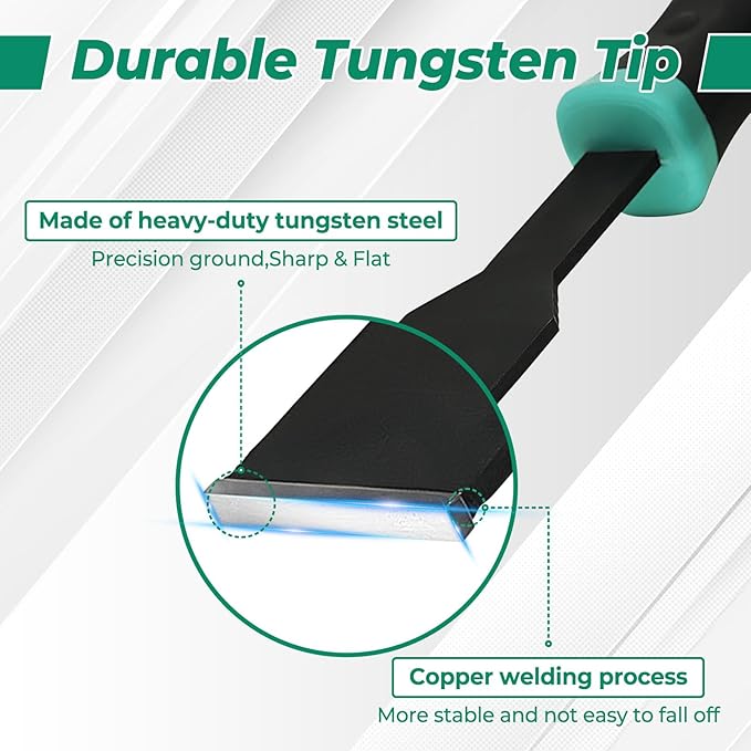 1-1/4-inch Carbide Scraper,Super Gasket Scraper with Durable Tungsten Tip for Remove Gaskets, Carbon and More from Varied Surfaces