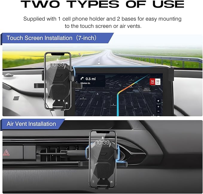 Car Phone Holder for 2016-2023 Mazda MX-5 Miata/16-21 CX-3/14-16 Mazda 3 Accessories,Cell Phone Mount ONLY for 7-Inch Screen Fixed Clip,Hands-Free Ultra Stable Air Ven Phone Stand