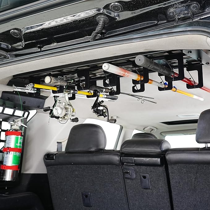 HIGH FLYING for Toyota 4Runner 2010-2024 Modular Storage Roof Overhead Molle Panel System Shelf Rack Trunk Organizer Car Accessories Aluminum (Installation requires Side Panels)