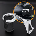 Motorcycle Passenger Cup Holder Adjustable Rear Armrest with Drink Holder for Harley Davidson Electra Glides Ultra Limiteds Road Glide 1997-2013 (Left)