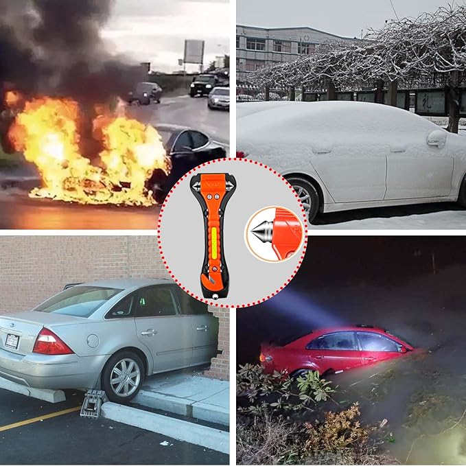 20 Pack Car Safety Hammer, Auto Emergency Escape Tool Car Window Glass Breaker and Seat Belt Cutter for Family Rescue, Car Life Saving Survival Kit