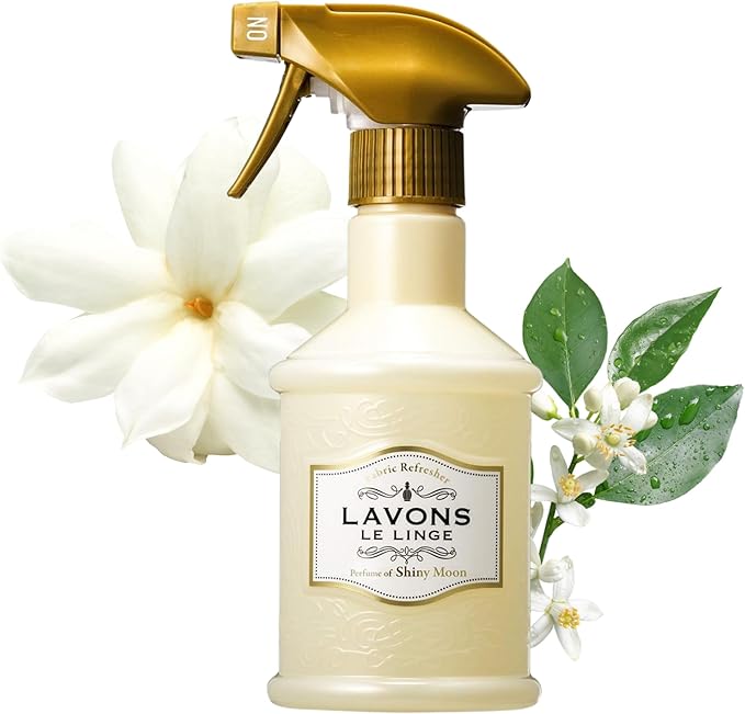LAVONS Fabric Freshener Spray Kids& Pet Safe, Fabric Refresher Spray for Clothes& Furniture, Smoke Odor Eliminator for Houses, Offices, Car& Hair, Shoe Deodorizer from Japan 12.5 Fl Oz SHINY MOON
