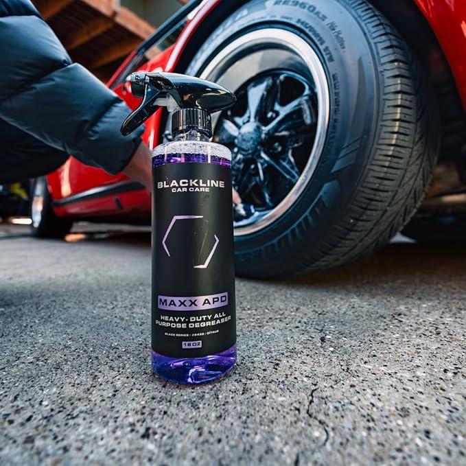 Blackline Car Care - MAXX APD - All Purpose Cleaner - Heavy Duty Industrial Degreaser | Tire, Engine, Wheel, car seat, car interior, Detailing Cleaner
