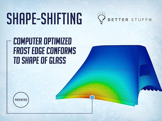 The Better Ice Scraper for Car Windshield | Fast, Efficient, Ergonomic | Magically Remove Ice and Frost from Auto Window | Patented Shape Shifting Technology | Durable Brass Edge | Compact | Pack of 1