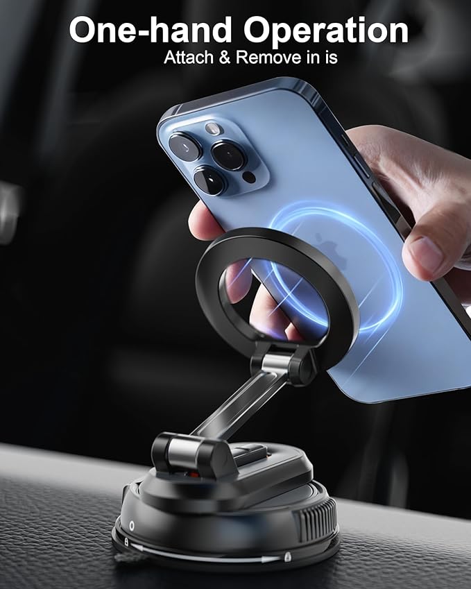 2-IN-1 Car Phone Holder for Magsafe【28 Strong Magnets】Magnetic Phone Holder for Car Phone Mount【360°】Phone Holders for Your Car Accessories for Women Men for iPhone 17 Pro Max 16 15 14 13 12 Air Plus