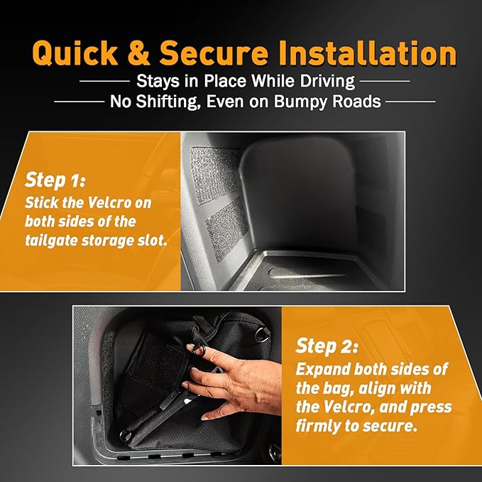 2025 RAV4 Trunk Organizer Storage Bag, Tailgate Cubby Cargo Pocket bag for Toyota RAV4 2025 2024 2023 2022 2021 2020 2019, Multi-Functional Oxford Bag Holds Car Accessories, Black, 1PC