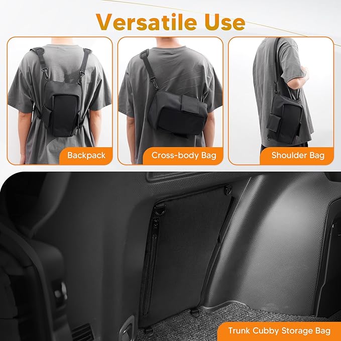 Powerty Upgrade Subaru Forester Trunk Organizer Pocket, Cargo Organizer Multifunction Backpack Car Trunk Side Pocket Trunk Storage for Forester 2019-2024 1Pcs