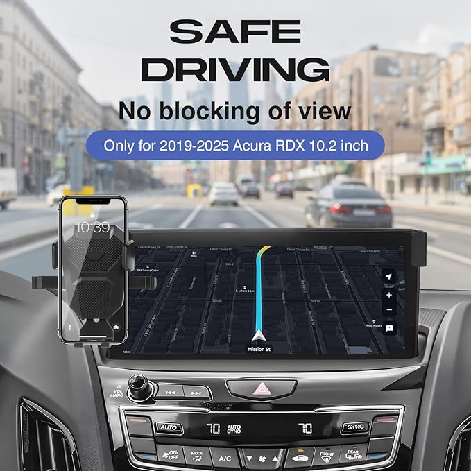 Car Phone Holder for 2019-2025 Acura RDX Accessories,Adjustable GPS Acura RDX Phone Mount for 10.2-inch Screen,Hands-Free Ultra Stable Air Vent Phone Stand